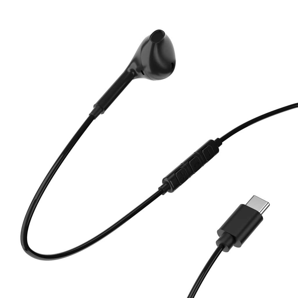 Powerology Mono USB-C Earphones - Black